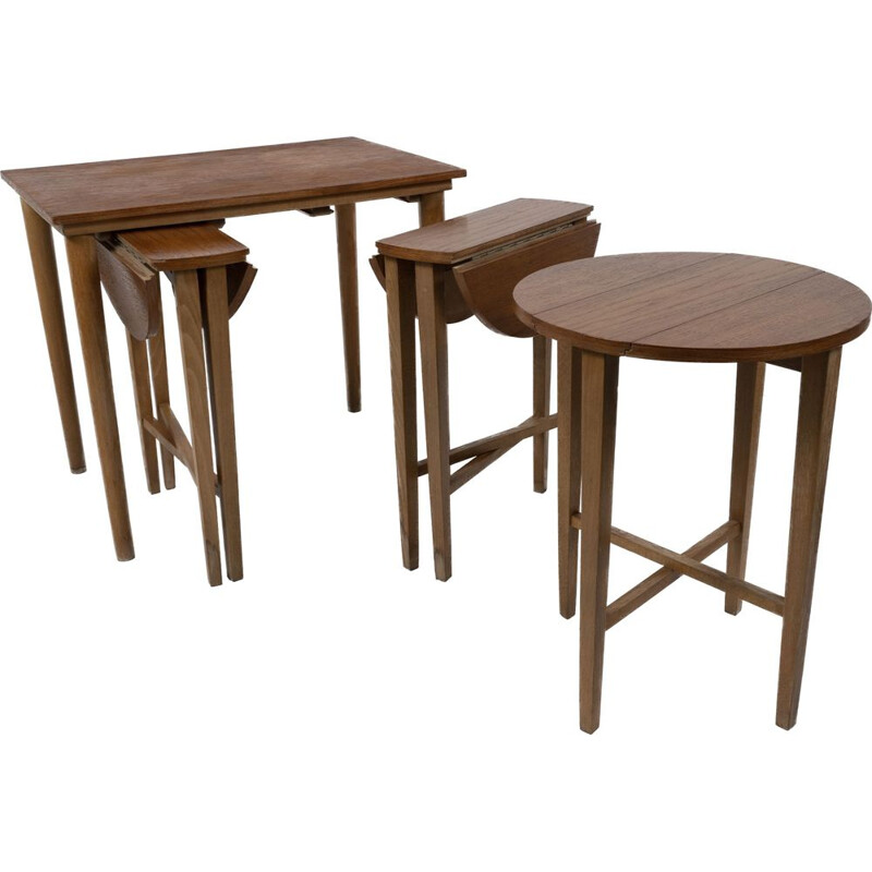 Tables gigognes vintage par Poul Hundevad pour Novy Domov