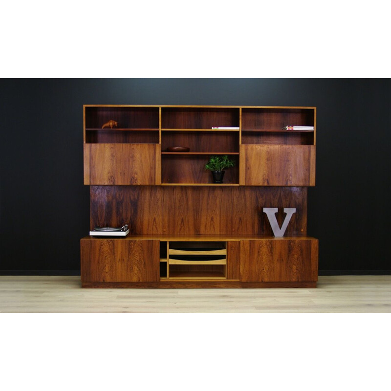 Vintage wall system by Ib Kofod Larsen in rosewood 1960