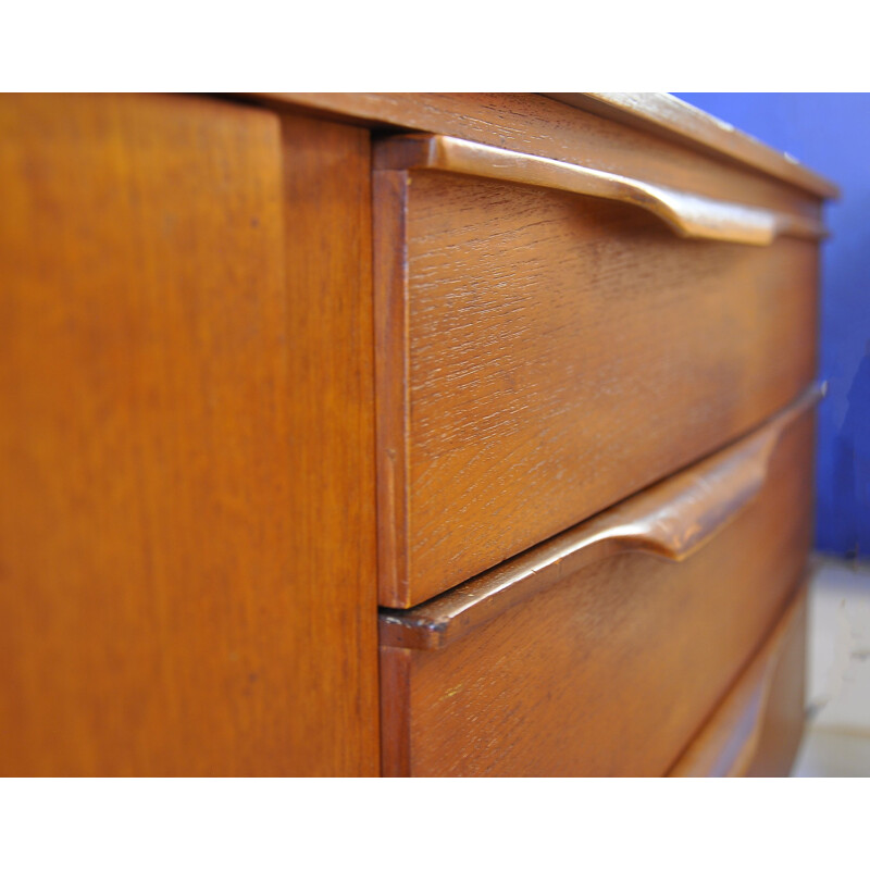 Vintage sideboard in teak 2 doors English 1970s