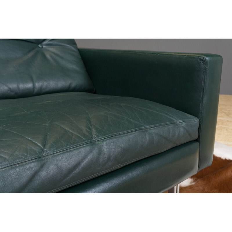 Fauteuil lounge vintage AP Originals en cuir vert par Hein Salomonson 1960