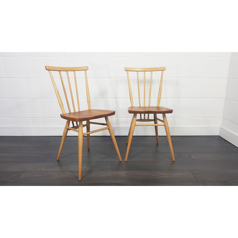 Set of 2 vintage Ercol Windsor Dining Chairs 1960s