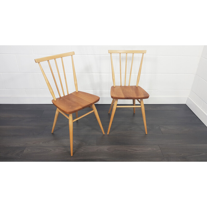 Set of 2 vintage Ercol Windsor Dining Chairs 1960s