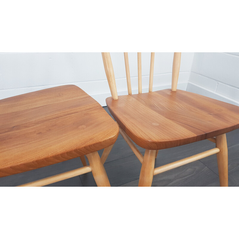 Set of 2 vintage Ercol Windsor Dining Chairs 1960s