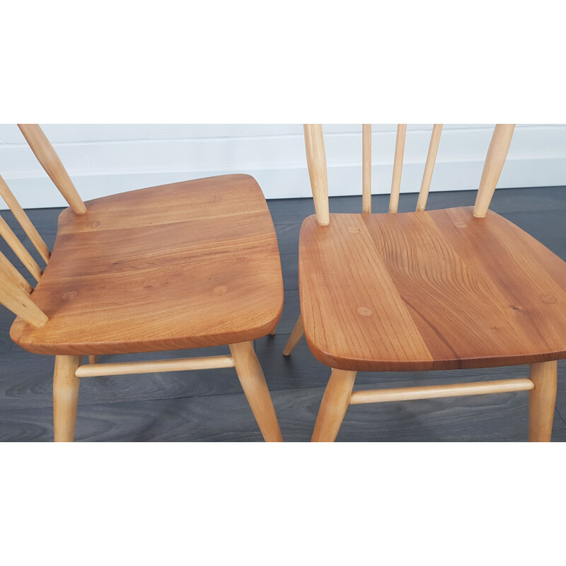 Set of 2 vintage Ercol Windsor Dining Chairs 1960s