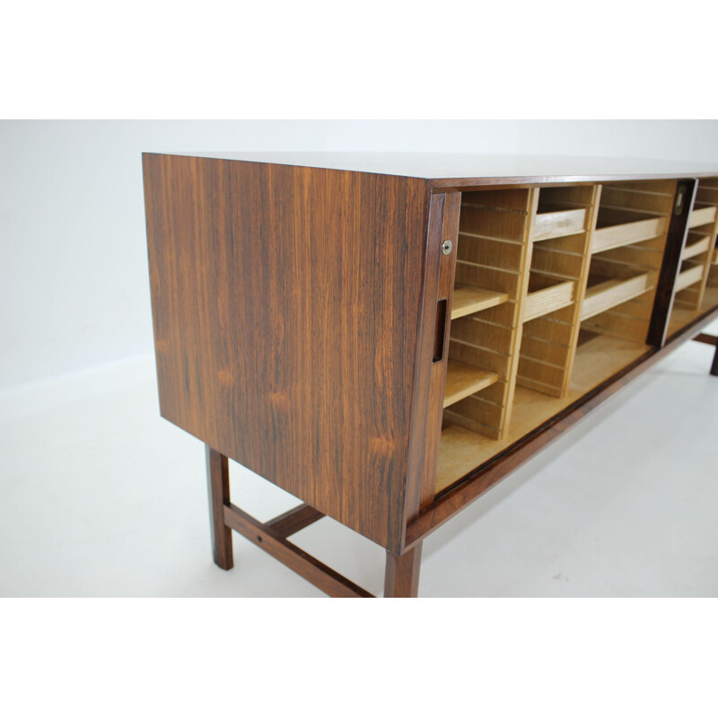 Vintage Arne Vodder Free Standing Long Palisander Sideboard Denmark 1960s