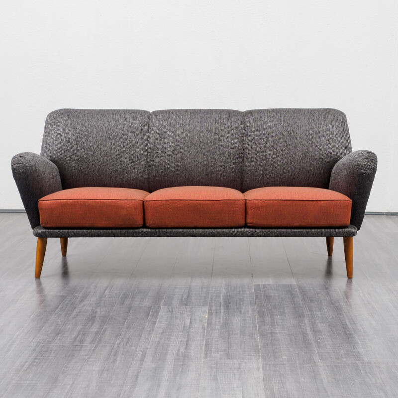 Vintage cocktail sofa, 3-seater 1950s