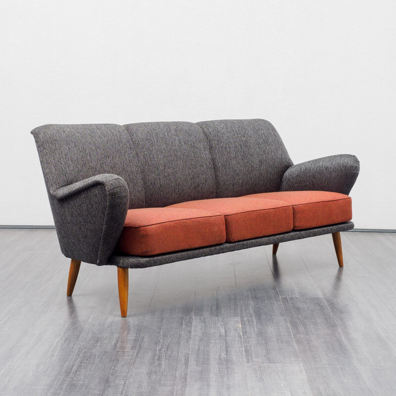Vintage cocktail sofa, 3-seater 1950s