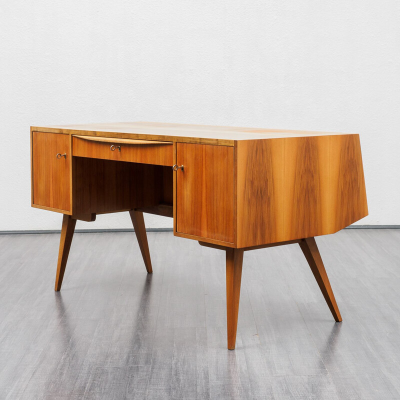 Vintage Franz Ehrlich walnut desk Germany 1960