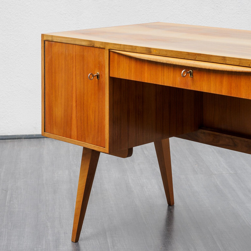 Vintage Franz Ehrlich walnut desk Germany 1960