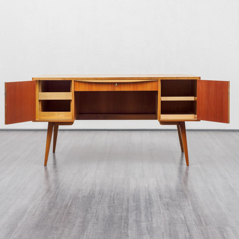 Vintage Franz Ehrlich walnut desk Germany 1960