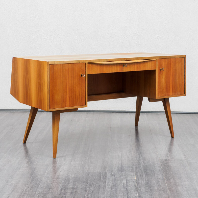 Vintage Franz Ehrlich walnut desk Germany 1960