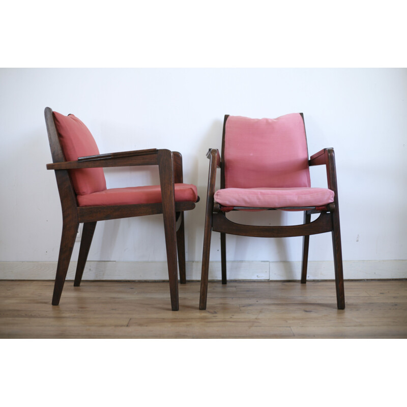 Pair of vintage armchairs by Pierre Guariche Freespan France circa 1950s