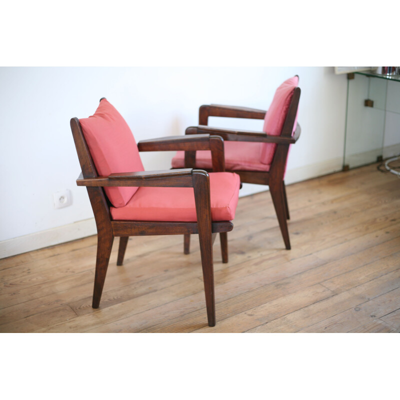 Pair of vintage armchairs by Pierre Guariche Freespan France circa 1950s