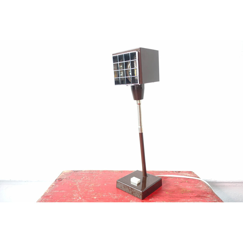 Vintage The Cube Metal Desk Lamp by Hans-Agne Jakobsson for Elidus 1970s