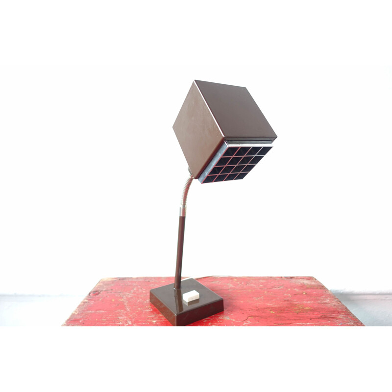 Vintage The Cube Metal Desk Lamp by Hans-Agne Jakobsson for Elidus 1970s