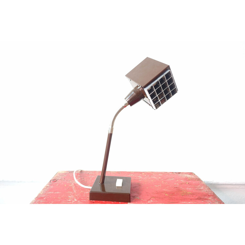 Vintage The Cube Metal Desk Lamp by Hans-Agne Jakobsson for Elidus 1970s