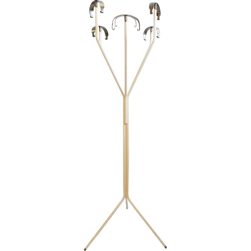 Vintage coat rack Studio BBPR For Artemide in Lacquered Steel And Silver Bronze 1968s