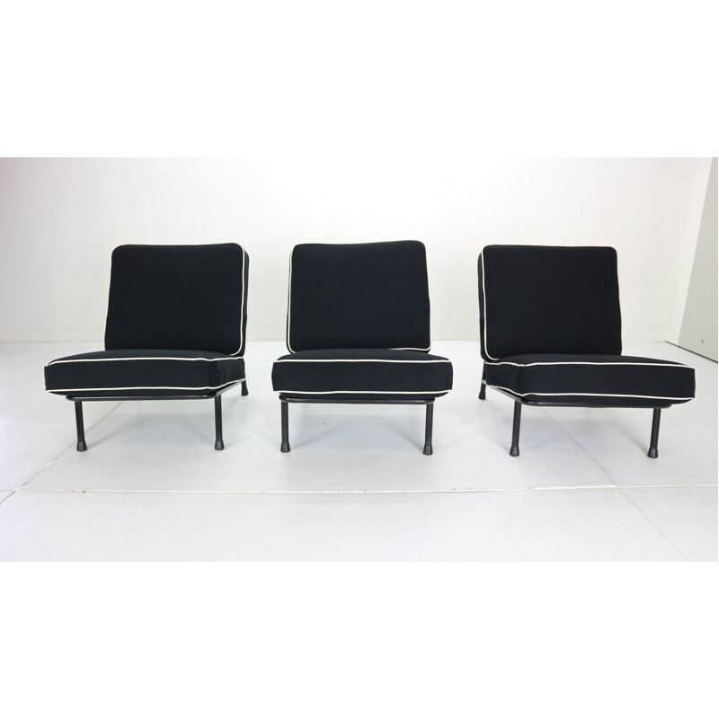 Vintage '013' Set of 3 Easy Chairs for DUX Artifort, Alf Svensson 1950s