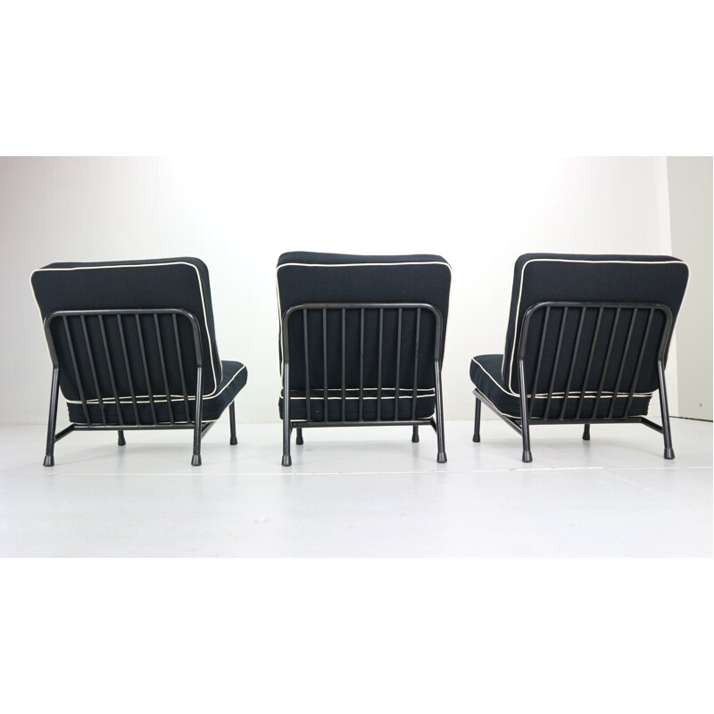 Vintage '013' Set of 3 Easy Chairs for DUX Artifort, Alf Svensson 1950s