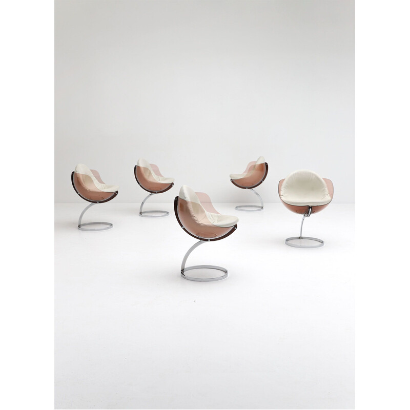 Set of 5 vintage Sphere dining chairs by Boris Tabacoff for Mobilier Modulaire Moderne 1971