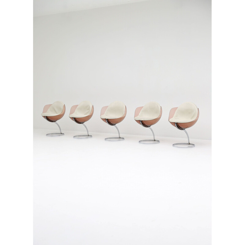 Set of 5 vintage Sphere dining chairs by Boris Tabacoff for Mobilier Modulaire Moderne 1971