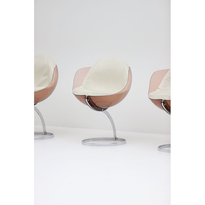 Ensemble de 5 chaises vintage Sphere de Boris Tabacoff pour Mobilier Modulaire Moderne 1971