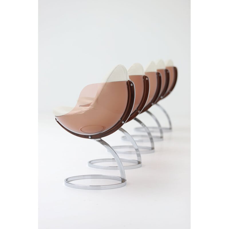 Set of 5 vintage Sphere dining chairs by Boris Tabacoff for Mobilier Modulaire Moderne 1971