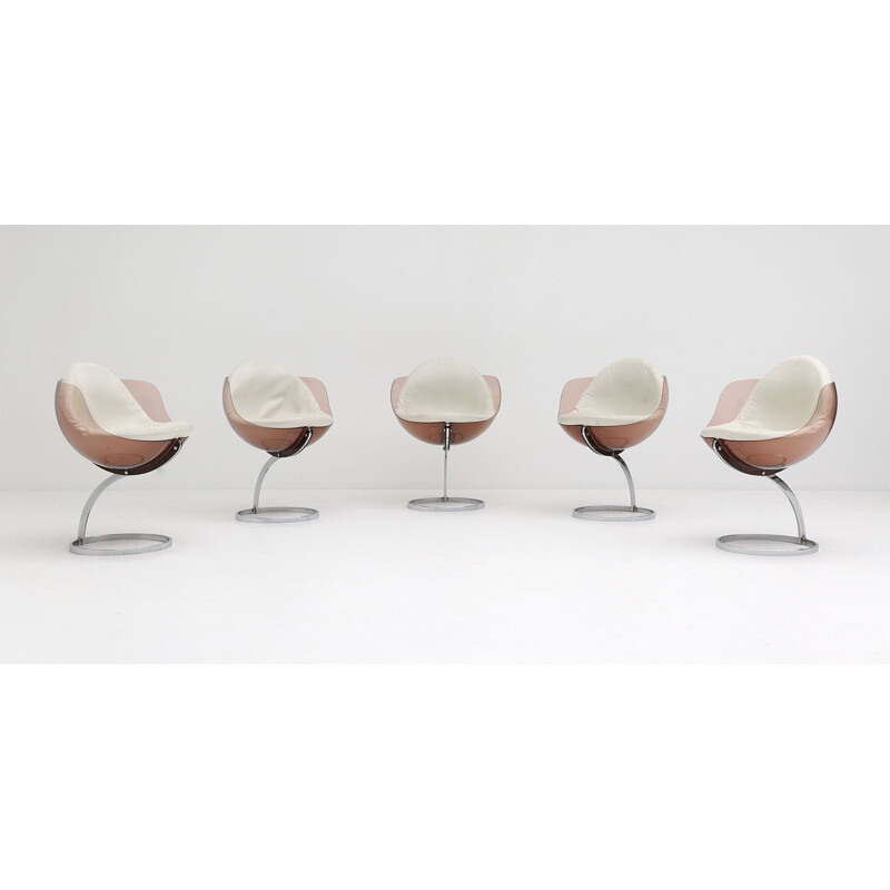 Set of 5 vintage Sphere dining chairs by Boris Tabacoff for Mobilier Modulaire Moderne 1971
