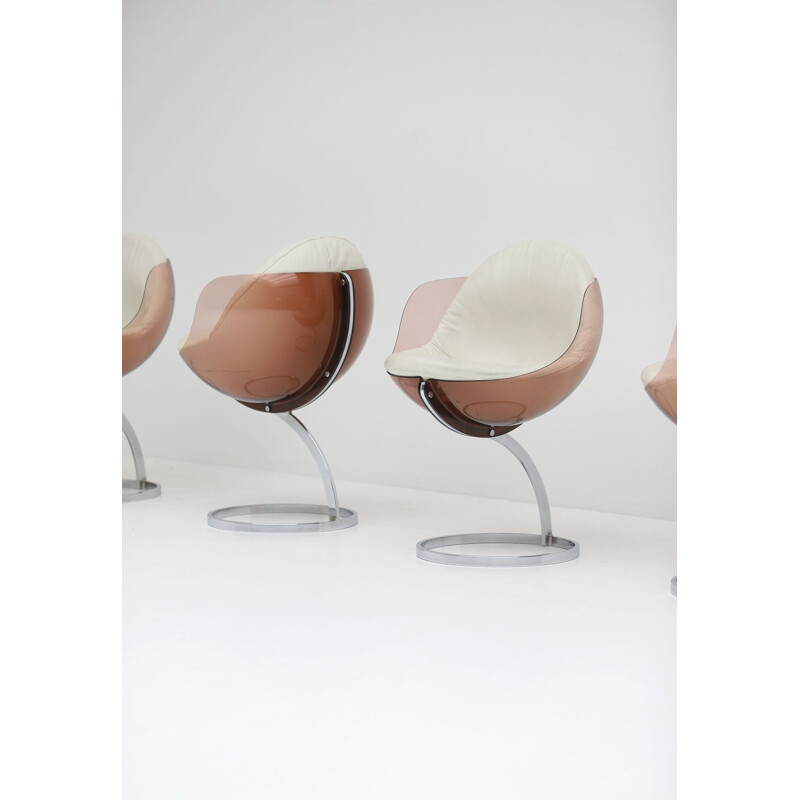 Set of 5 vintage Sphere dining chairs by Boris Tabacoff for Mobilier Modulaire Moderne 1971