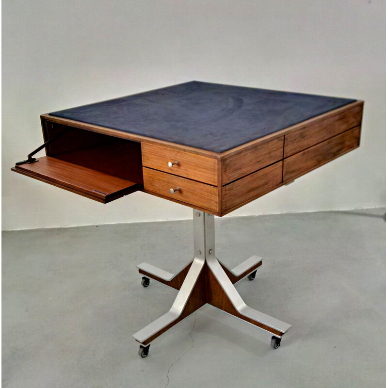 Italian mid century game table in rosewwod - 1960s