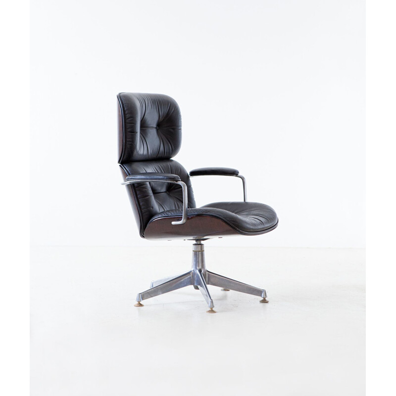 Vintage Executive Swivel Chair by Ico Parisi for MiM Roma Italy