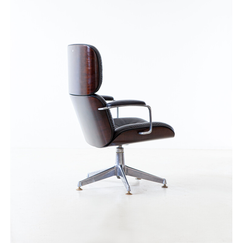Vintage Executive Swivel Chair by Ico Parisi for MiM Roma Italy