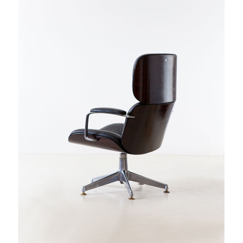 Vintage Executive Swivel Chair by Ico Parisi for MiM Roma Italy