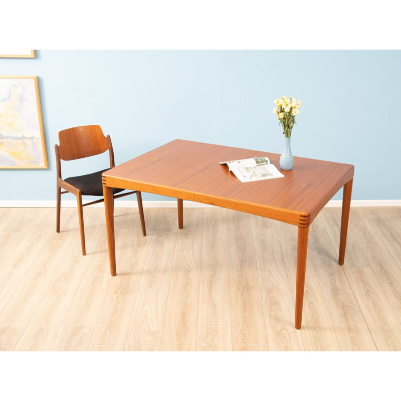 Vintage teak dining table  by H.W. Klein for Bramin 1960s