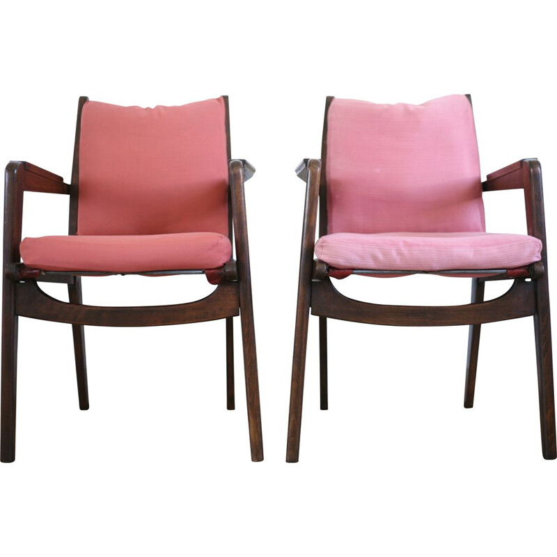 Pair of vintage armchairs by Pierre Guariche Freespan France circa 1950s