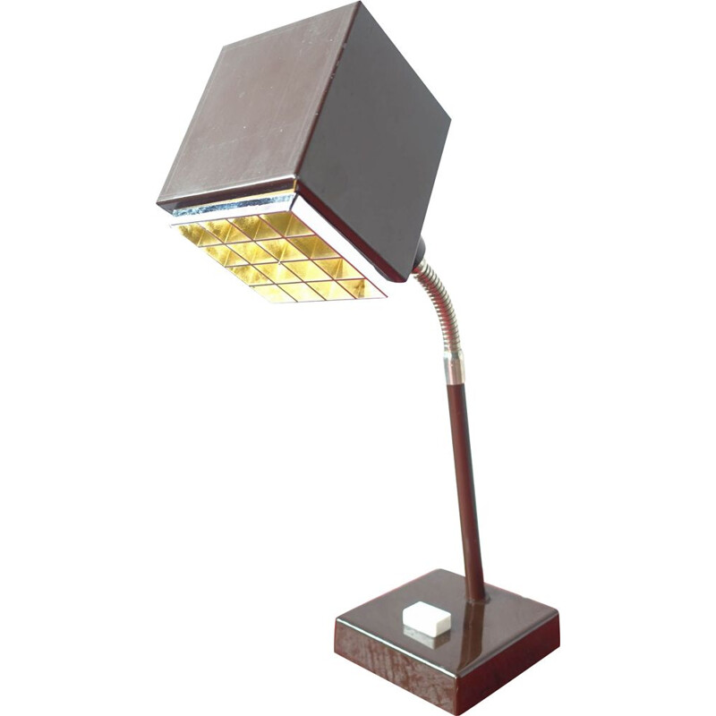 Vintage The Cube Metal Desk Lamp by Hans-Agne Jakobsson for Elidus 1970s