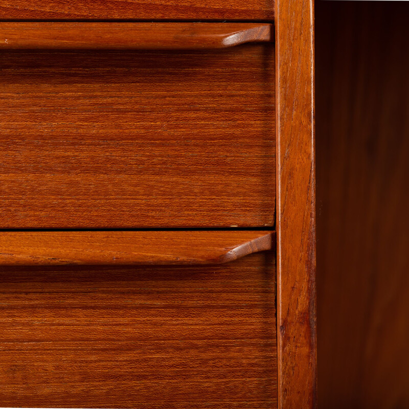 Vintage Teak Free Standing Desk by Valdermar Mortensen, Denmark, 1960