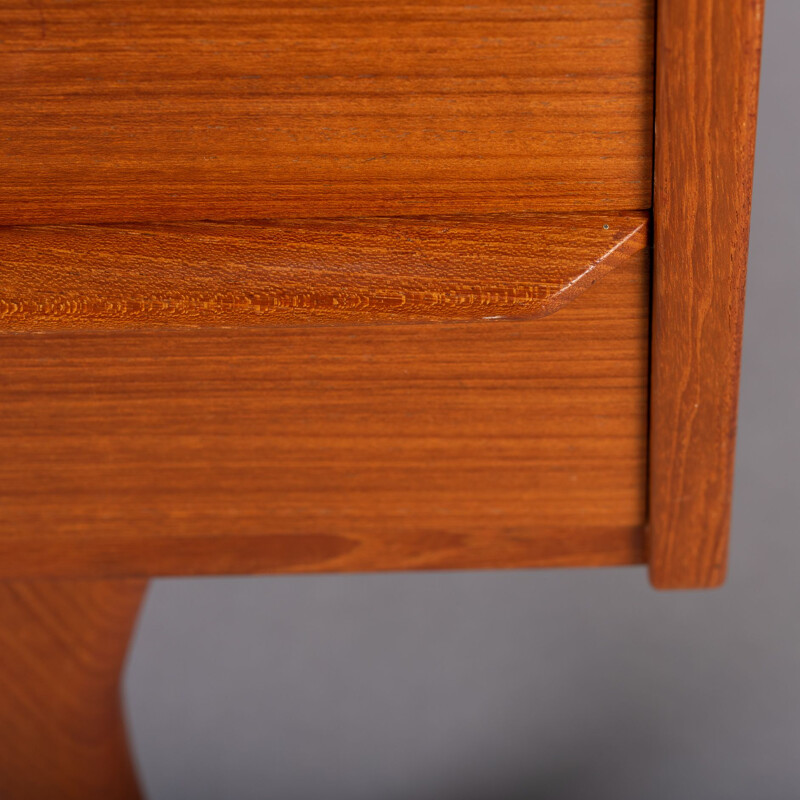 Vintage Teak Free Standing Desk by Valdermar Mortensen, Denmark, 1960