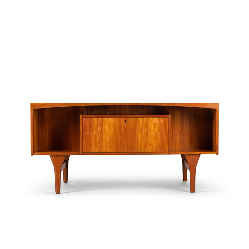 Vintage Teak Free Standing Desk by Valdermar Mortensen, Denmark, 1960