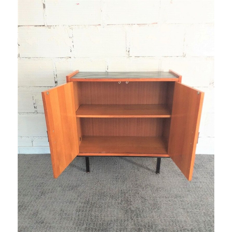 Vintage oak veneered storage cabinet 1960s