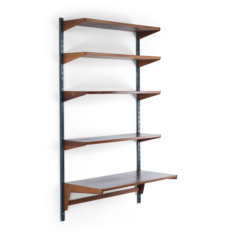 Vintage Rosewood Racking Shelf Unit by Kai Kristiansen for FM Møbler 1960