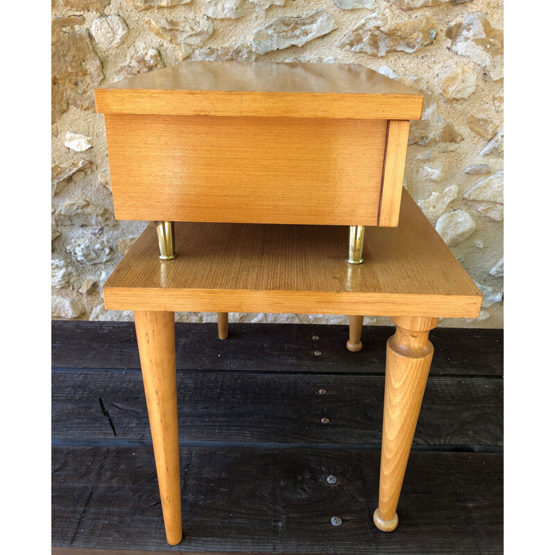 Vintage bedside table Scandinavian 1970