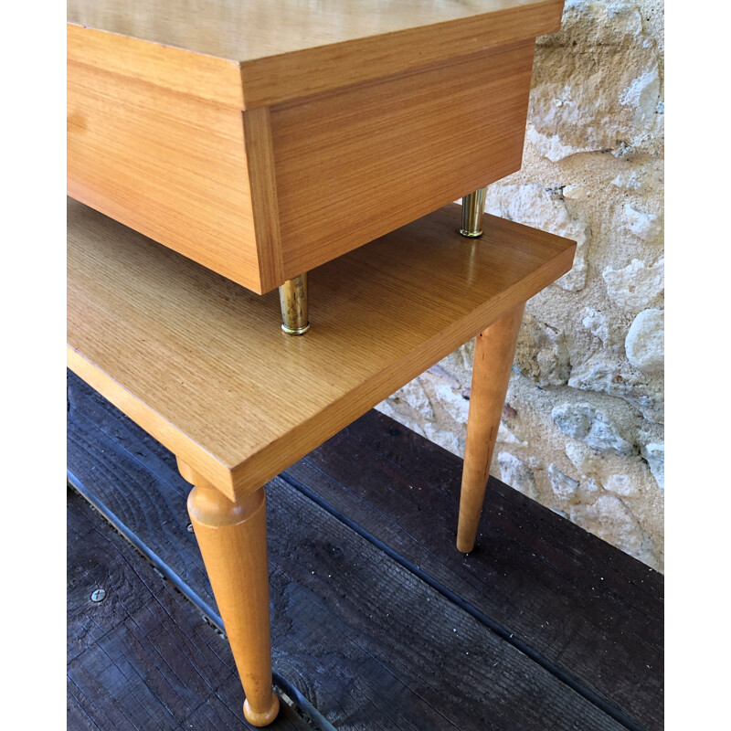 Vintage bedside table Scandinavian 1970