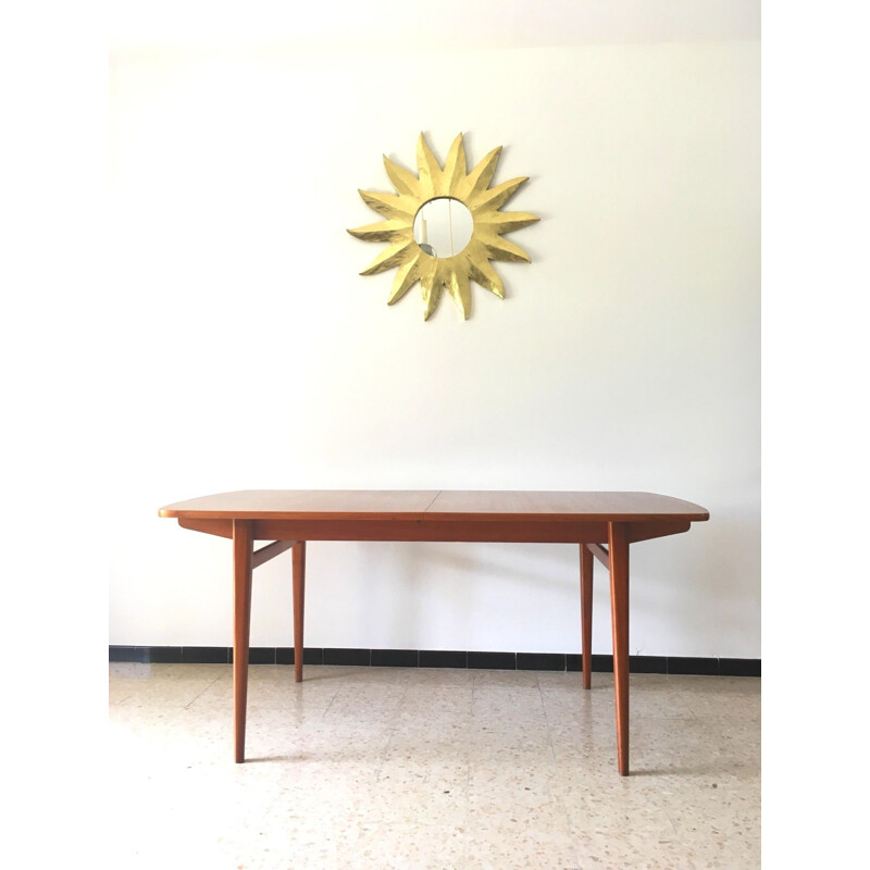 Vintage Scandinavian teak dining table 1960