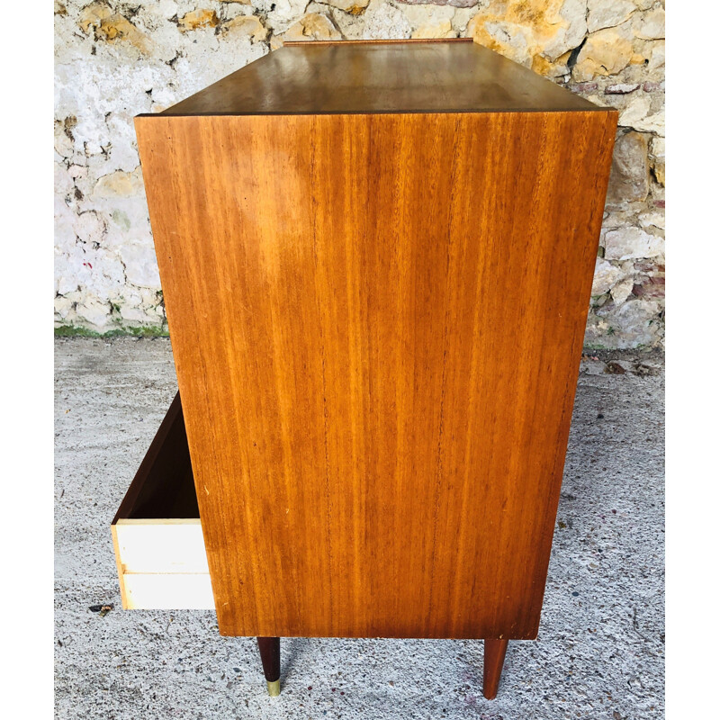 Vintage chest of drawers with 4 drawers and 1 door 1960s