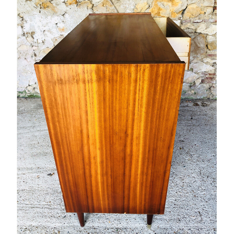 Vintage chest of drawers with 4 drawers and 1 door 1960s