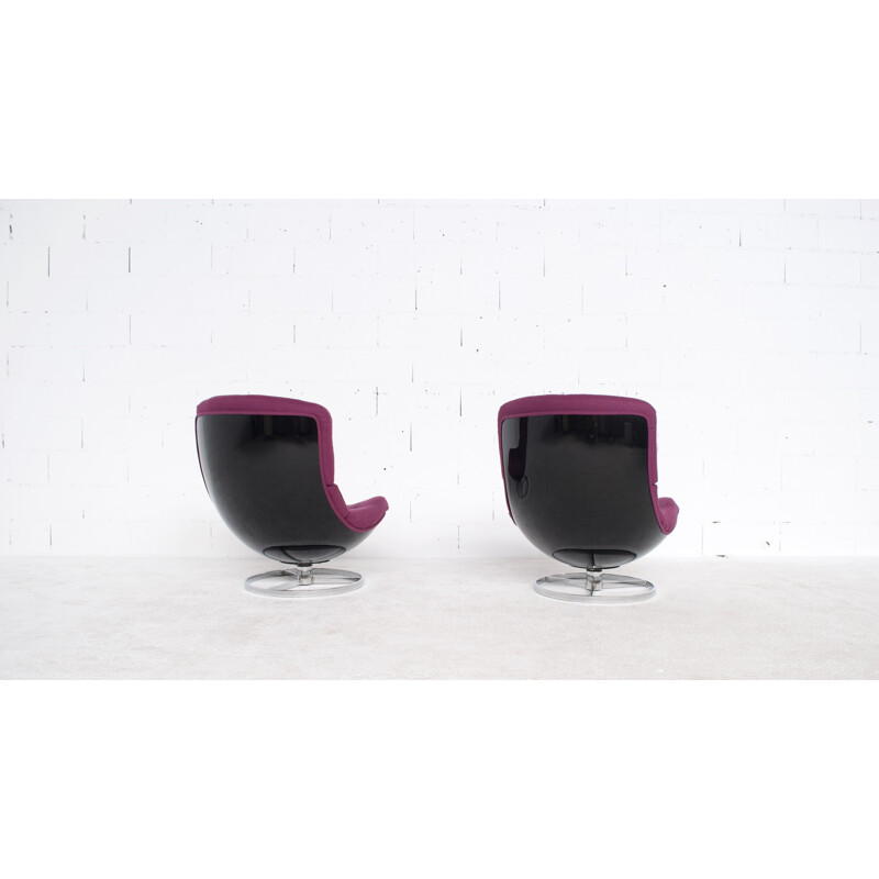 Pair of vintage swivel armchairs by Michel Cadestin 1970s