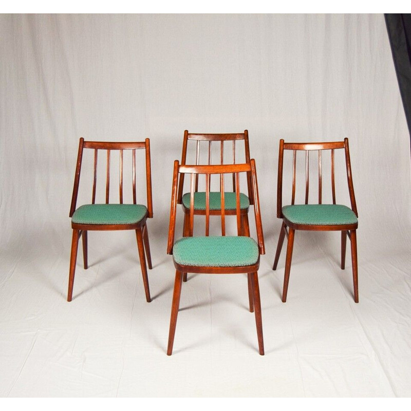 Lot de 4 chaises à manger vintage d'Antonín Šuman 1966