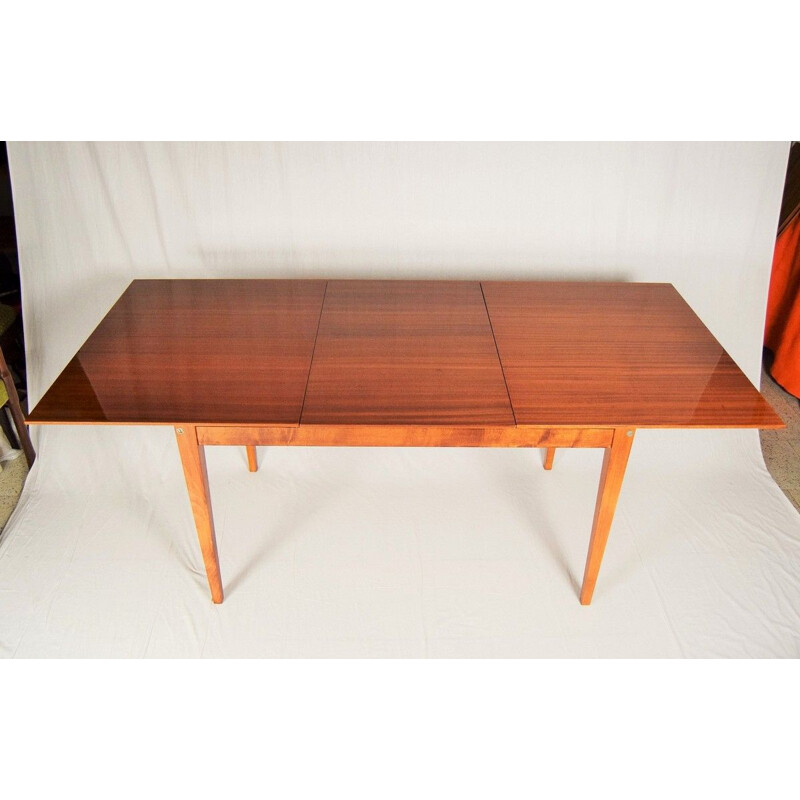 Mid Century Expandable Dining Table Czechoslovakia, 1960