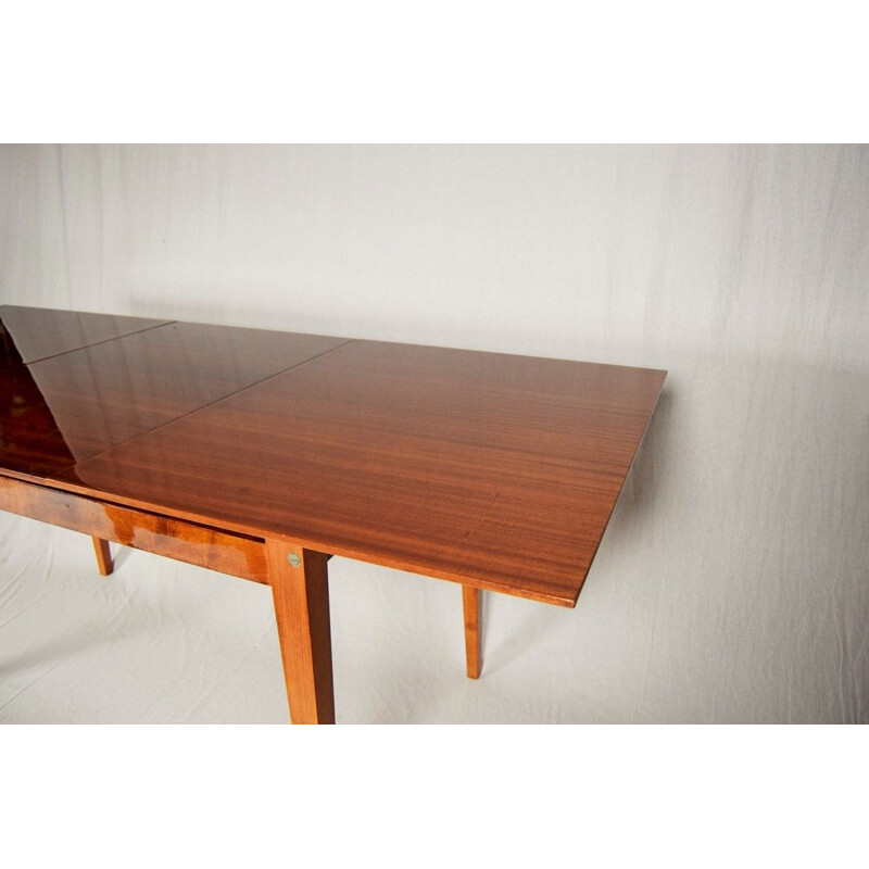 Mid Century Expandable Dining Table Czechoslovakia, 1960